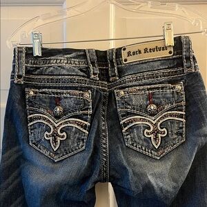 Rock Revival Women's Dark Blue Boot Cut Jeans-27